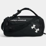 Bolsa de deporte mediana Under Armour Contain Duo unisex Negro / Negro / Metalico Plata