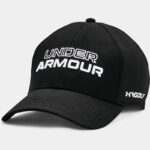 Gorra de golf Under Armour Jordan Spieth para hombre Negro / Blanco L/XL