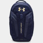 Mochila Under Armour Hustle Pro Midnight Marino Azul / Midnight Marino Azul / Metalico Oro