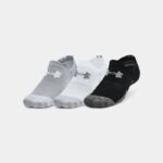 Calcetines HeatGear® Ultra Low Tab unisex - Paquete de 3 Acero / Blanco / Blanco L