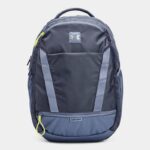 Mochila Under Armour Hustle Signature para mujer TempeRojo Acero / Aurora Morado / Metalico Tin OSFM