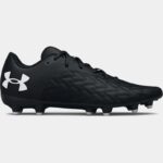 Botas de fútbol Under Armour Magnetico Select 2.0 FG Jr. para niño Negro / Naranja Shock / Blanco 36.5
