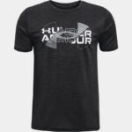 Camiseta de manga corta Under Armour Vented para niño Negro / Pitch Gris YMD