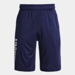 Pantalón corto Under Armour Prototype 2.0 Wordmark para niño Midnight Marino Azul / Blanco YMD