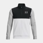 Sudadera con media cremallera Under Armour Woven para niño Negro / Blanco / Pitch Gris YSM