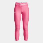Pantalón pesquero HeatGear® Armour para niña Rosa Punk / Blanco YXS