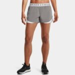 Pantalón corto Under Armour Play Up 3.0 para mujer True Gris Heather / Blanco / Blanco S