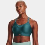 Sujetador deportivo Under Armour Infinity High para mujer Tourmaline Teal / Sunset Boulevard XS