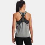 Camiseta sin mangas Under Armour Knockout Mesh Back para mujer Jet Gris Light Heather / Negro / Negro L