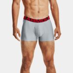 Bóxer Under Armour Tech™ 3" Boxerjock® para hombre – Paquete de 2 Mod Gris Light Heather / Jet Gris Light Heather M
