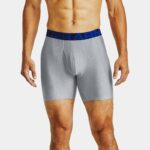 Bóxer Under Armour Tech™ 6" Boxerjock® para hombre – Paquete de 2 Academy / Mod Gris Light Heather S