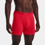 Bóxer Under Armour Tech™ Mesh 6" Boxerjock® para hombre – Paquete de 2 Radio Rojo / Pewter / Pitch Gris M