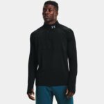 Camiseta con media cremallera Under Armour QUnder Armourlifier Run 2.0 para hombre Negro / Negro / Reflectante L