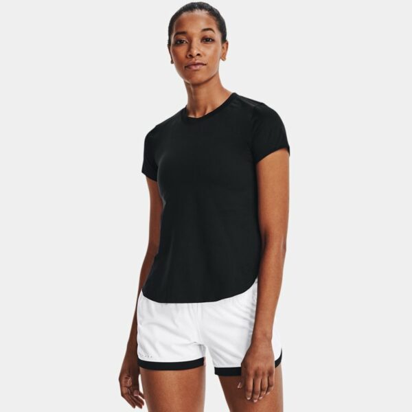 Camiseta Under Armour PaceHER para mujer Negro / Reflectante L