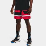 Pantalón corto Under Armour Baseline Woven para hombre Rojo / Negro / Negro XXL