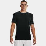 Camiseta de manga corta Under Armour Seamless Lux para hombre Negro / Jet Gris L