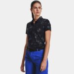 Polo Under Armour Zinger Blur para mujer Negro / Acero / Metalico Plata L