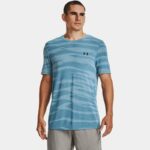 Camiseta de manga corta Under Armour Seamless Wave para hombre Opal Verde / Negro S