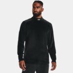 Camiseta de manga larga de tejido Fleece Under Armour Journey para hombre Negro / Blanco XXL