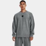Sudadera de cuello redondo de tejido Fleece Under Armour Ottoman para hombre Negro / Negro L