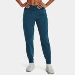 Pantalón Under Armour Storm Up The Pace para mujer Petrol Azul / Reflectante S